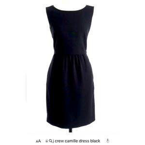 J crew camille crepe dress size 00 in black